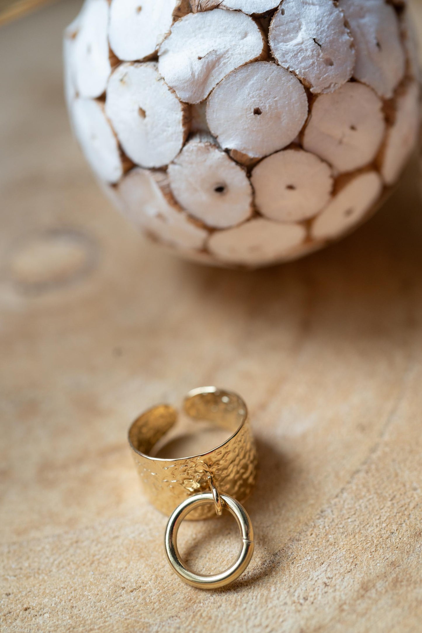 Bague breloque en acier inoxydable Thélya