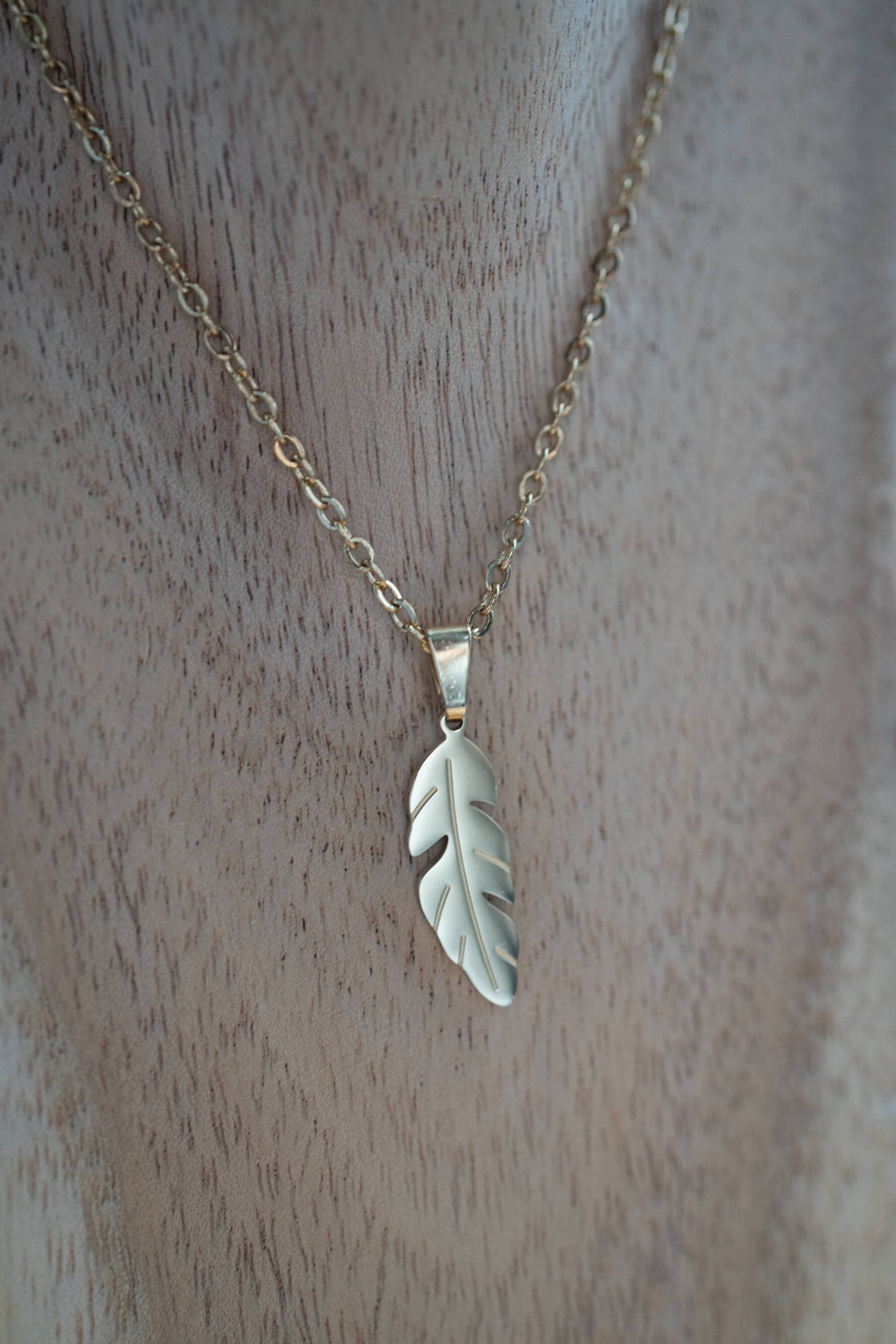 Collier naturelle plume