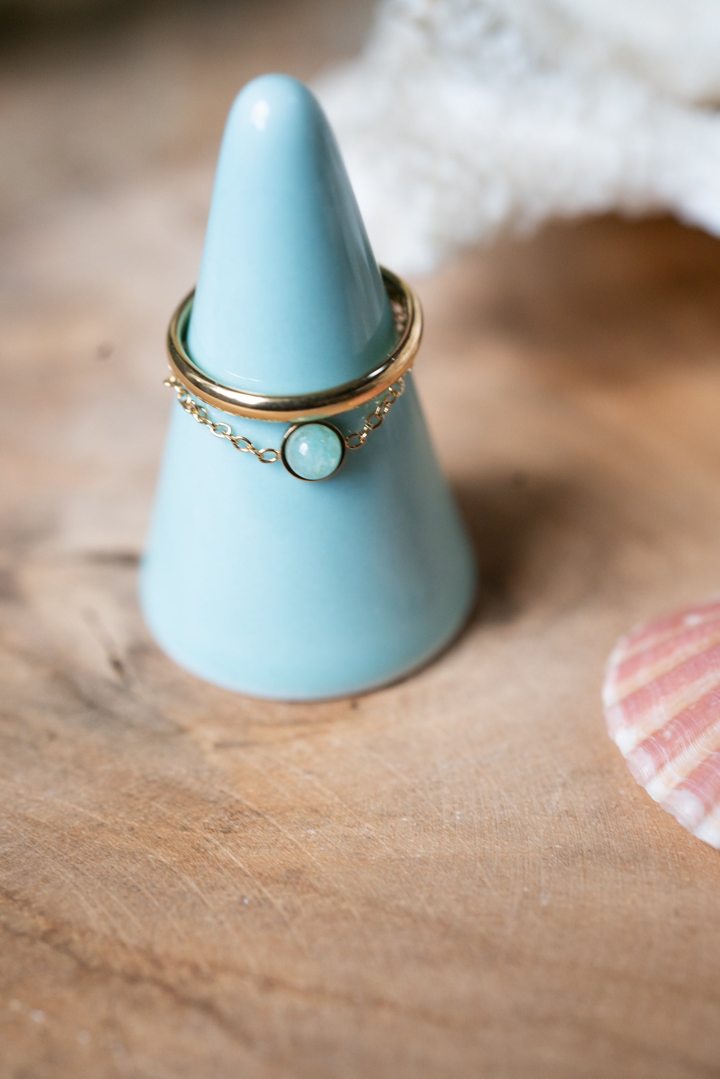 Bague Brise Marine avec chaine en acier inoxydable