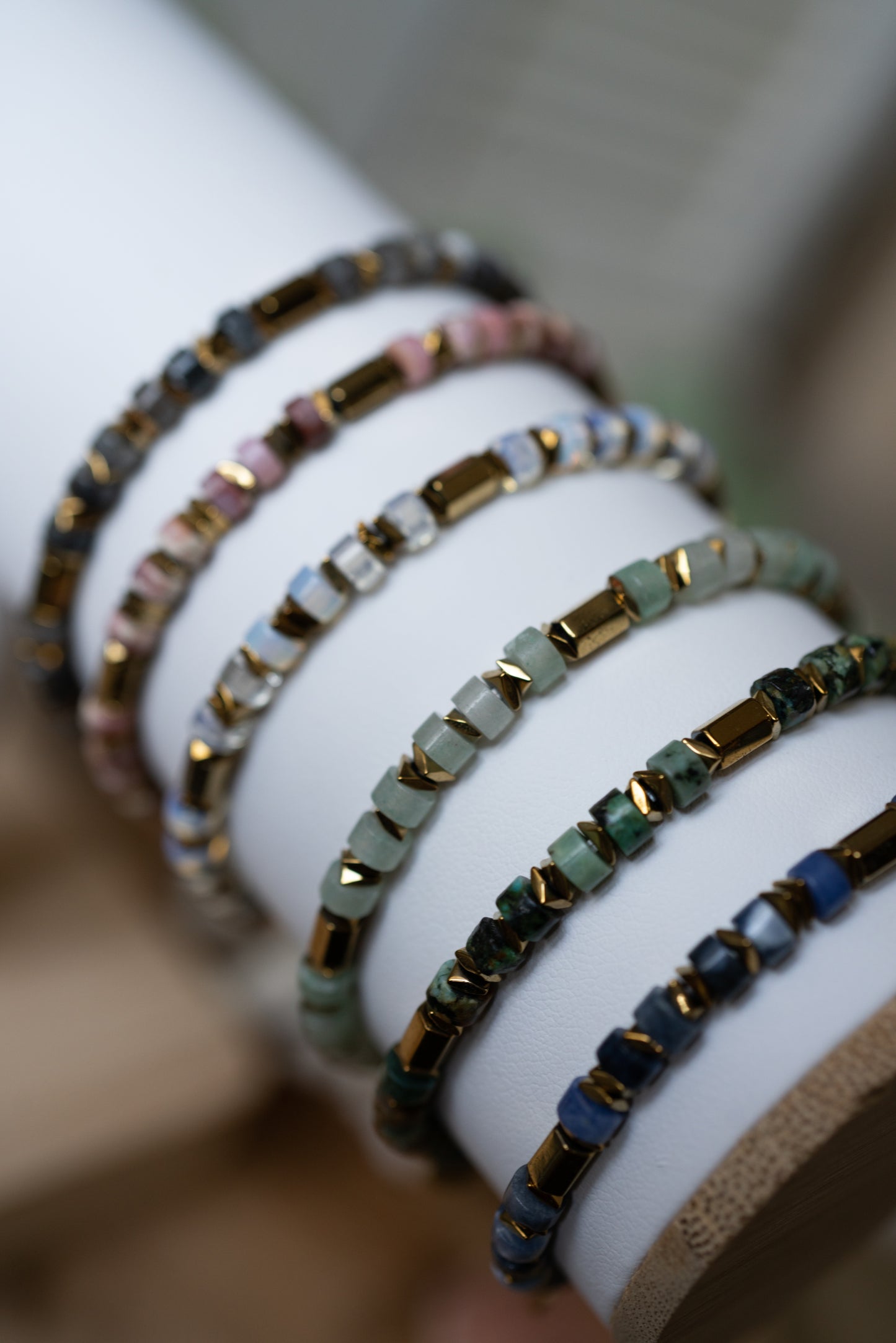 Bracelets élastique en pierres naturelles