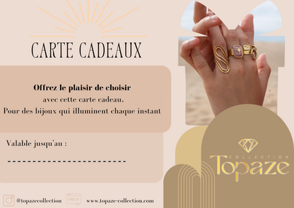 Carte Cadeaux topaze-collection