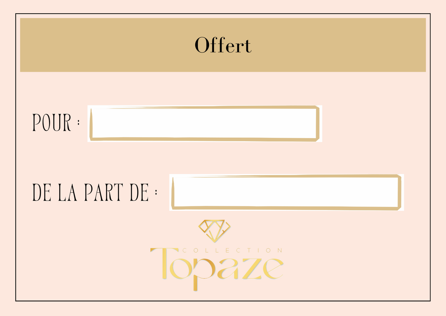 Carte Cadeaux topaze-collection