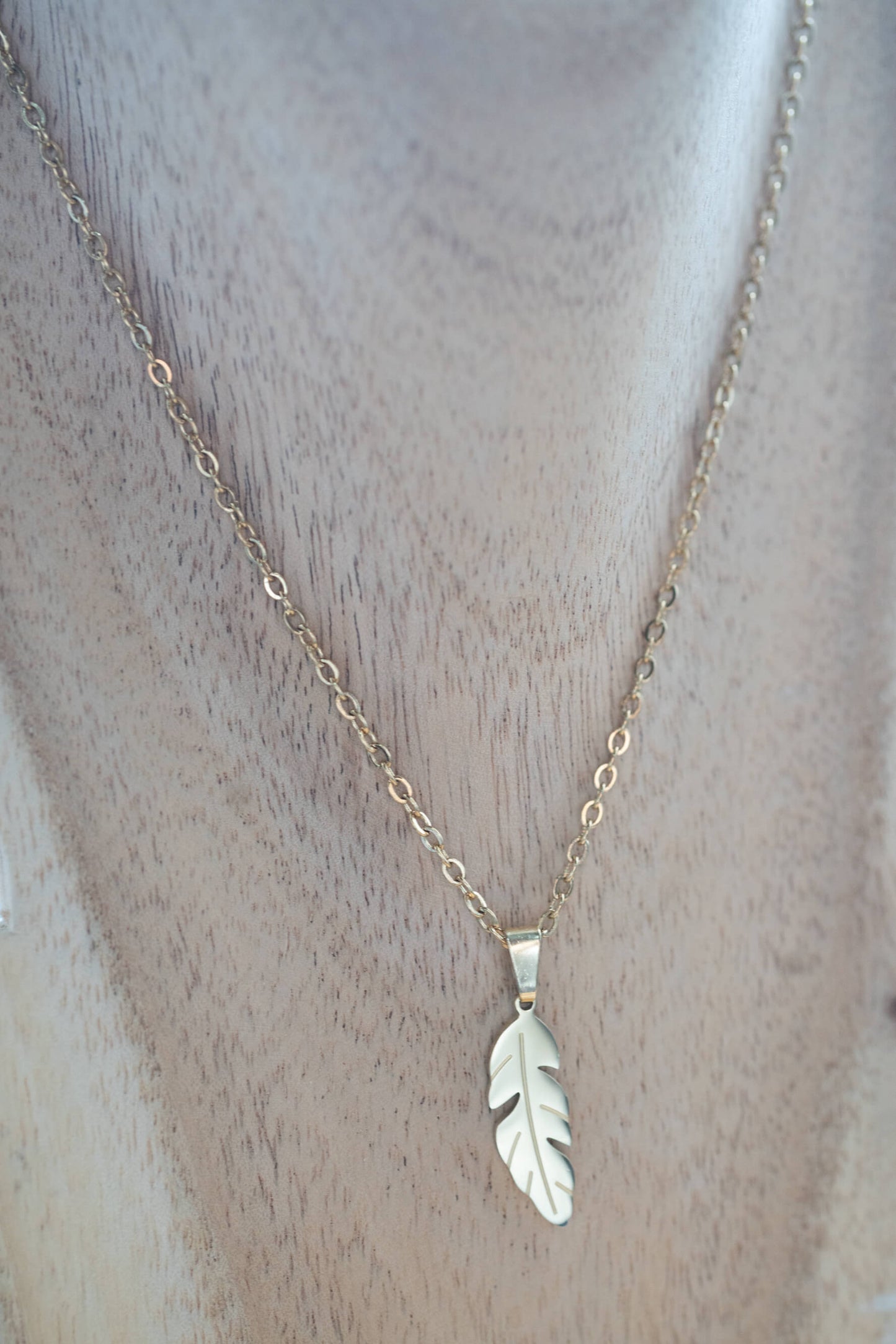 Collier naturelle plume