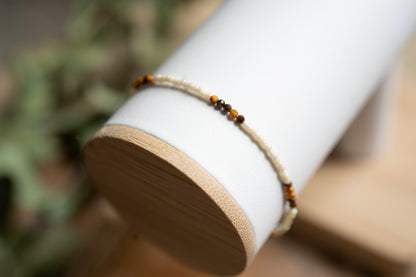 Bracelets Pierres fines naturelle Oeil du Tigre 2mm